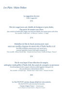 Menu La Principauté - Les plats