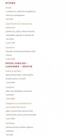 Menu Paolino - Les divers, pâtes farcies, lasagnes et gratin