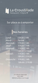 Menu La Croustillade - Les informations