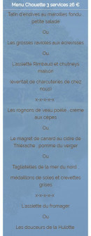 Menu Le Lion D'Or - Menu chouette