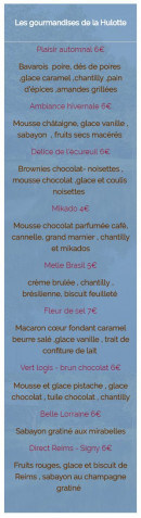 Menu Le Lion D'Or - Gourmandises de la hulotte