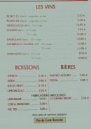 Menu Spaghetti Snack - Les vins, boissons et bières