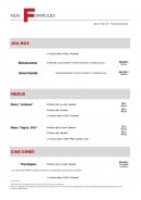 Menu Joa - Formules