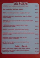 Menu La tanière - Les pizzas 