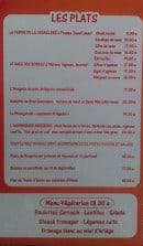 Menu La tanière - Les plats et menu végétarien 