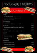 Carte et menu de Boulangerie Fermino à Aigues Vives — Les sandwichs