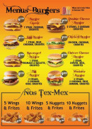 Menu El tacos burger - Les menus burgers, tex-mex
