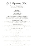 Carte et menu de L'Aube des Sens à Creney Pres Troyes — En 8 séquences