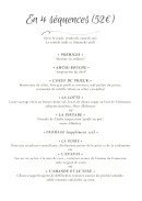 Carte et menu de L'Aube des Sens à Creney Pres Troyes — En 4 séquences