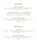 Carte et menu de L'Aube des Sens à Creney Pres Troyes — Les entrées et poissons