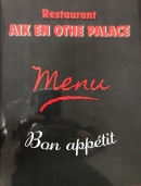 Carte et menu Aix En Othe Palace Aix-Villemaur-Pâlis