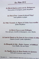 Menu L'atelier gourmand - Les plats