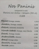Menu La Sicilia - Les paninis
