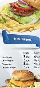 Menu Restaurant Pamukkale - Burgers