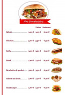 Menu Roza Kebab - Sandwiches