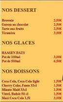 Menu Chrono Pizza - Nos Desserts