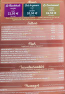 Menu Le Bucherois - Les entrées, plats, ...