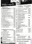 Carte et menu de Grand buffet à Saint Julien les Villas — La carte
