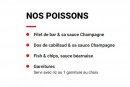 Carte et menu de St Julien à Saint Julien les Villas — Les poissons