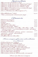 Menu Chez gil - Spécialités, desserts et coupes glacées 