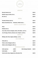 Menu Le Comptoir - Les apéritifs, bières et digestifs, ...