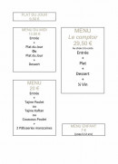Menu Le Comptoir - Les menus