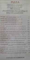 Menu Le Saint Louis - Les pizzas