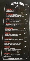 Menu Le Mirabeau - Les galettes