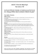 Menu Les Grands Buffets - Menu vins de prestige
