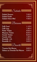 Menu Ô Chicken Batata - Les salades, boissons et desserts
