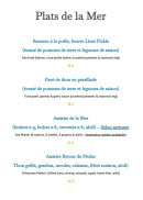 Menu Le Bistro d'Armando - Les plats de la mer