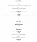 Menu L'Ambrosia - Pour suivre, entre deux et pour finir