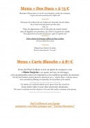 Menu La cour des ducs - menu à 75€ et 87€