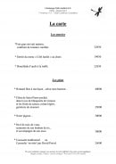 Menu Côté jardin - Les entrées et plats