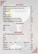 Menu Au Coeur de L'Asie - Les apéritifs, digestifs et boissons