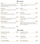 Menu Crêperie Bretonne - Les glaces et cidres