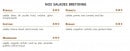 Menu Crêperie Bretonne - Les salades