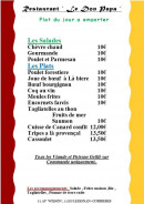 Menu Le Don Papa - Les salades et pates