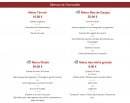 Menu Mas de gaujac - Les menus