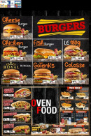 Menu Oven Food - Les burgers