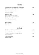 Menu La Touketa - Les menus, tapas