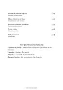 Menu La Touketa - Le menu à la carte (suite)