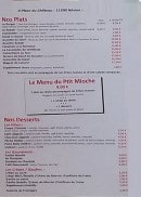 Menu Au ptit bô'bar - plats, desserts, menu enfant