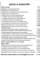 Carte et menu de Pizzeria Du Village à Thezan des Corbieres — Les pizzas