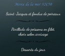 Menu hôtel restaurant du port - menu de la mer