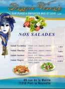Carte et menu de Pizzéria Vénézia à Port la Nouvelle — Les salades