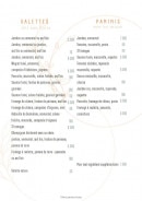 Menu La Pergola - Les galettes et paninis