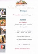 Carte et menu de La taverne vigneronne à Tournissan — Les fromages et desserts