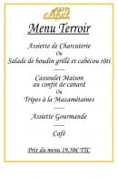 Menu Sud cafet - Menu terroir