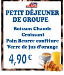 Menu Sud cafet - Petit dejeuner de groupe